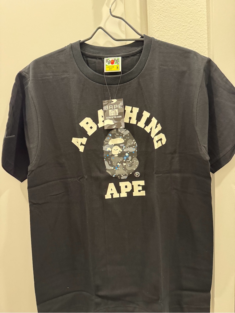 *NEW* BAPE "Space Camo" Glow in the Dark T-Shirt Size M Black